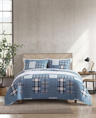 Eddie Bauer Hawthorne Reversible 3 Piece Quilt Set, Full/Queen