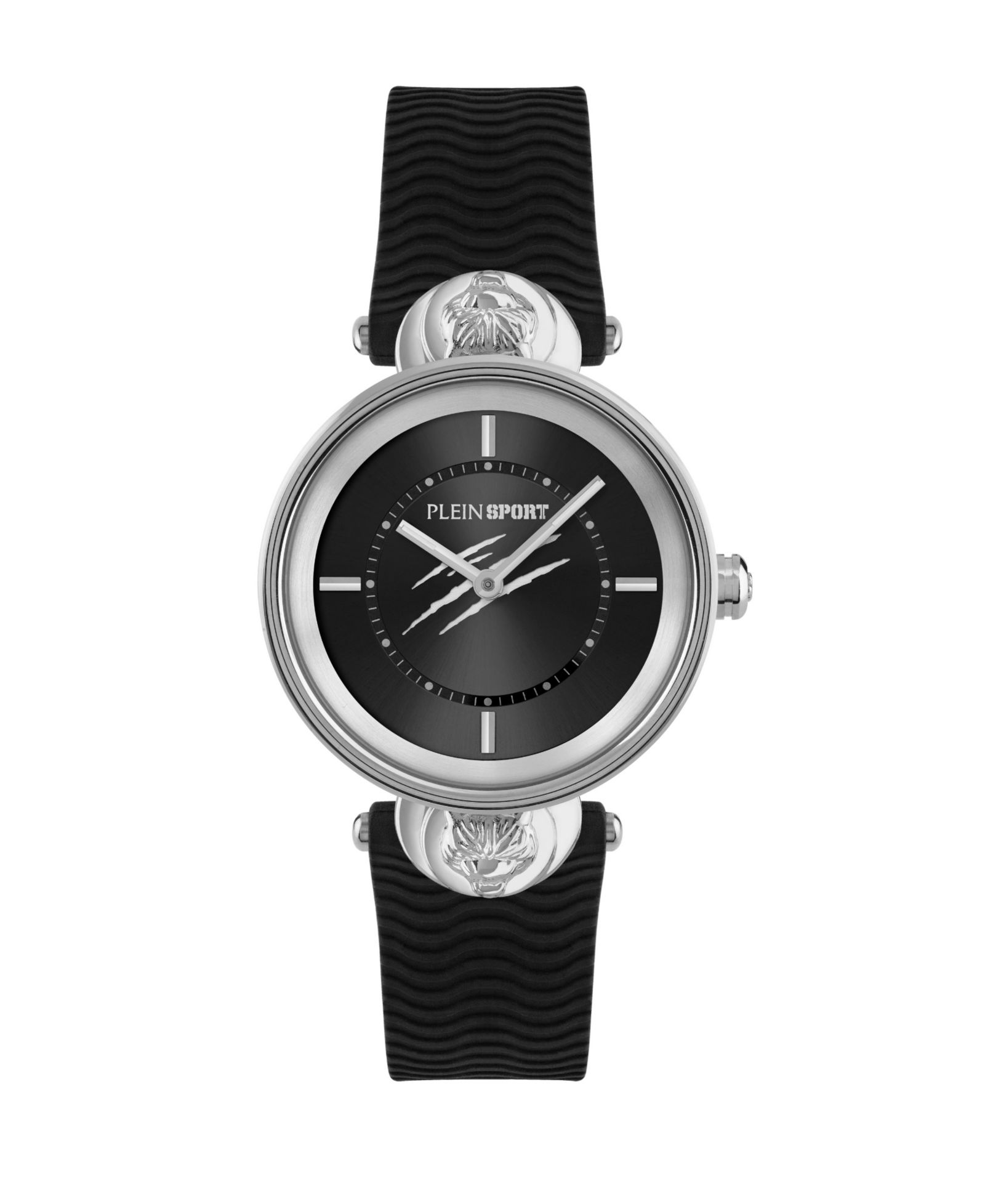 Женские часы Plein Sport Supernova Two Hand Quartz Black Silicone 34MM