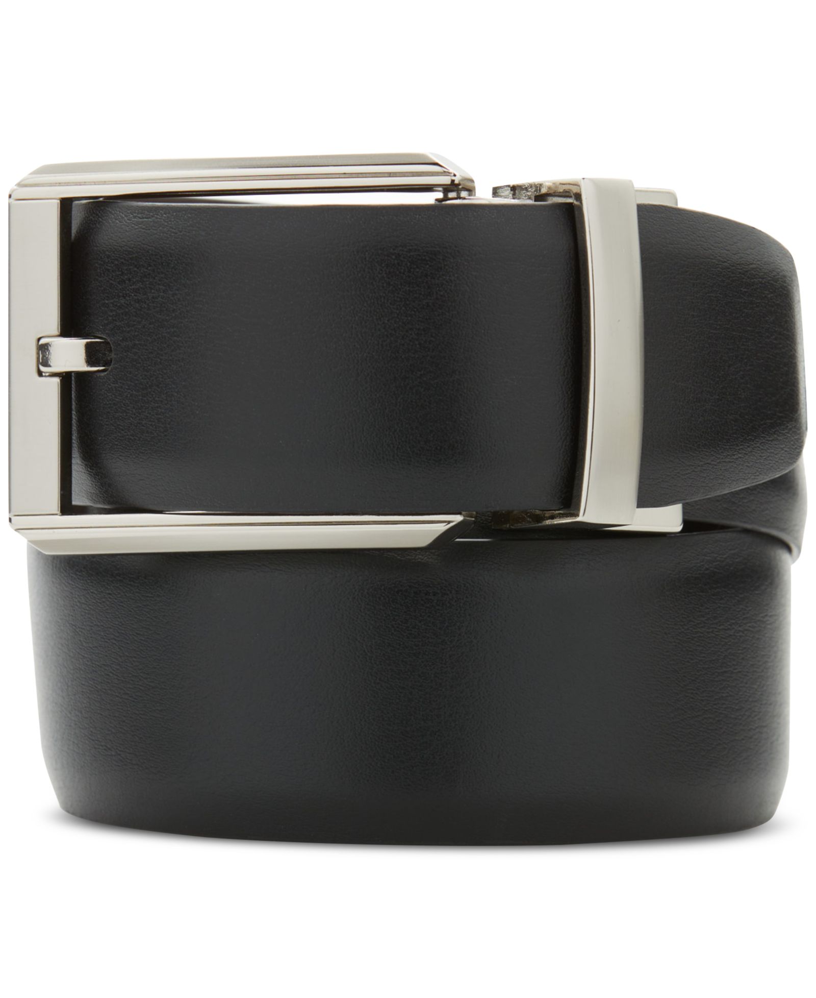 Мужской ремень Perry Ellis Portfolio Silver-Tone Reversible