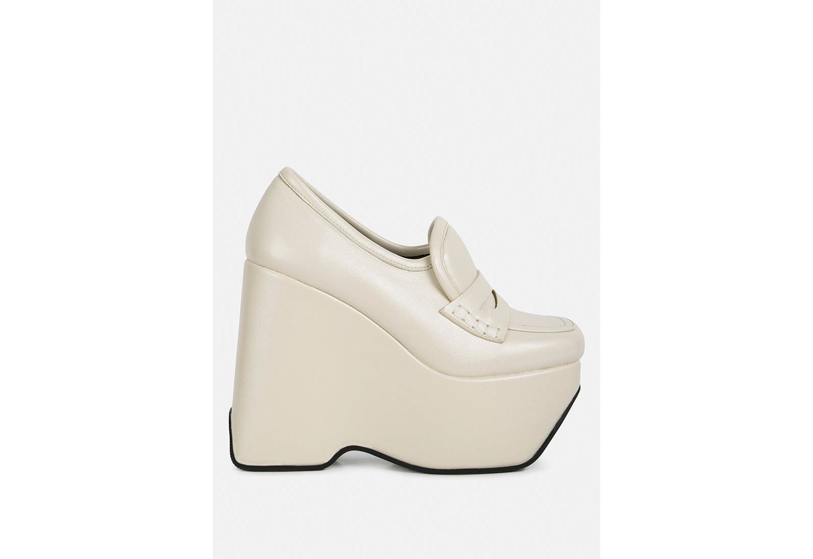 GILLIAM Womens High Platform Wedge Loafers