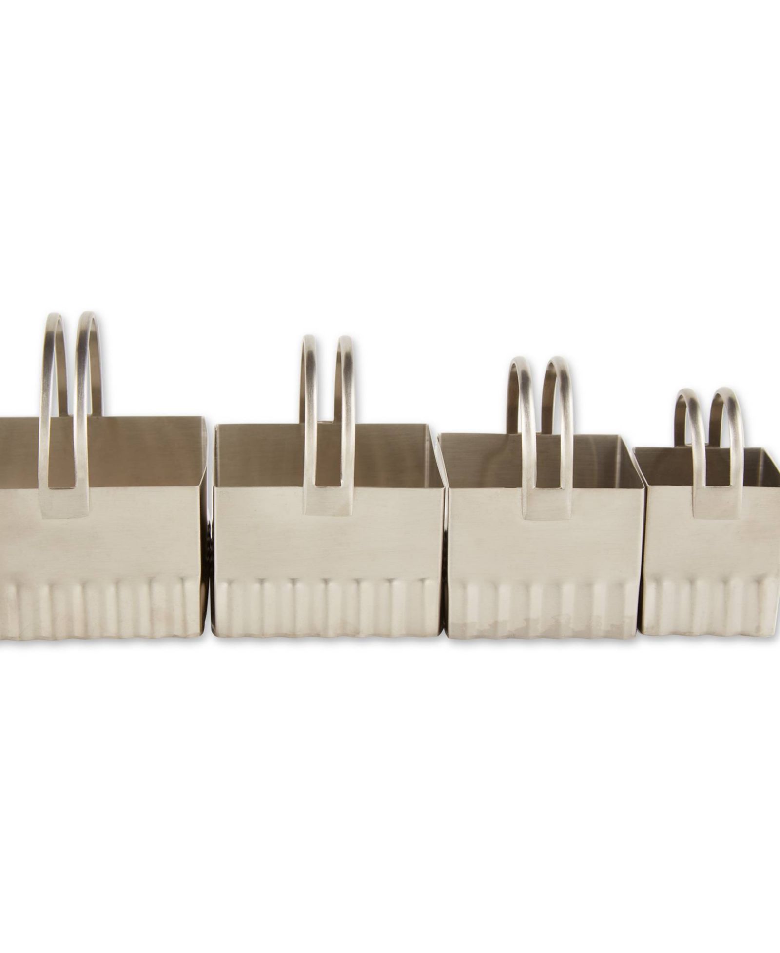 RSVP International Endurance 4 Piece Square Rippled Biscuit Cutters