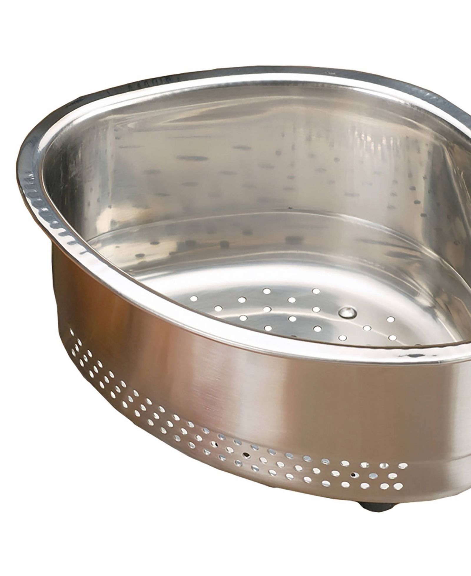 RSVP International Endurance Pierced Stainless Steel 9"x7"x5" In-Sink Corner Basket