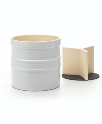 Белый керамический горшок RSVP International Stoneware 7.5" D x 7" H