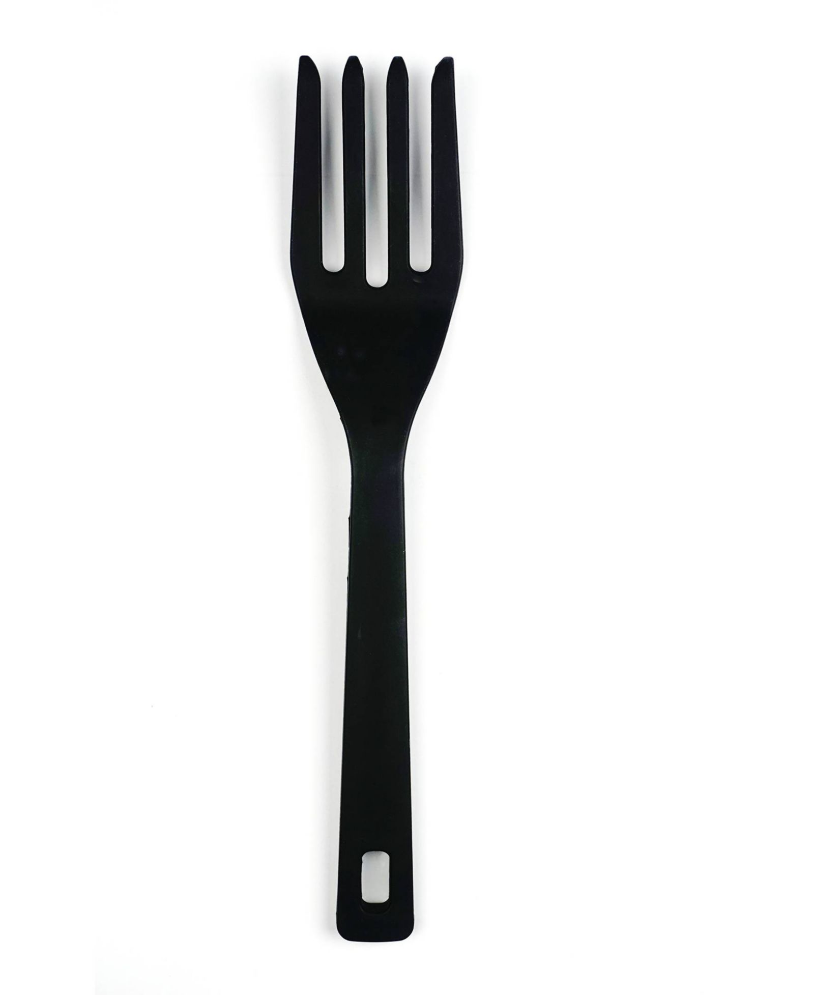 RSVP International Silicone Coated Steel 11" x 2.25" Ela Series Black Fork