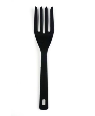 RSVP International Silicone Coated Steel 11" x 2.25" Ela Series Black Fork
