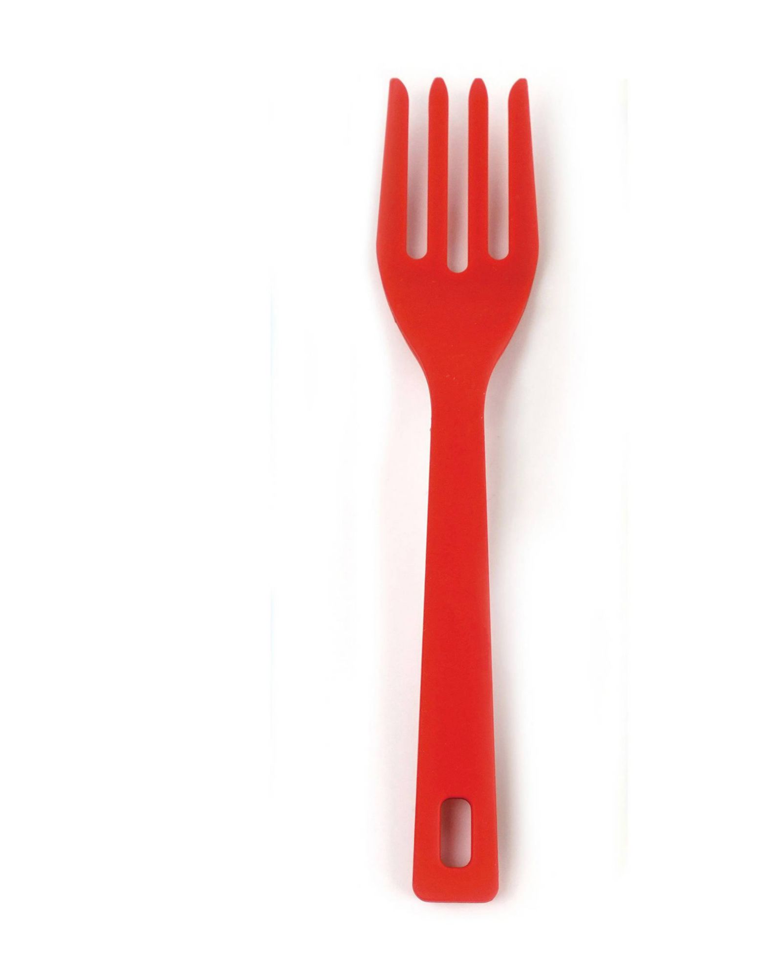 RSVP International Silicone Coated Steel 11" x 2.25" Ela Series Red Fork
