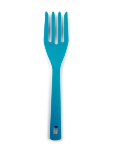 RSVP International Silicone Coated Steel 11" x 2.25" Ela Series Turquoise Fork