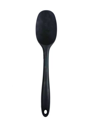 Черная ложка RSVP International Ela Series, силиконовое покрытие, 11" x 2.25"