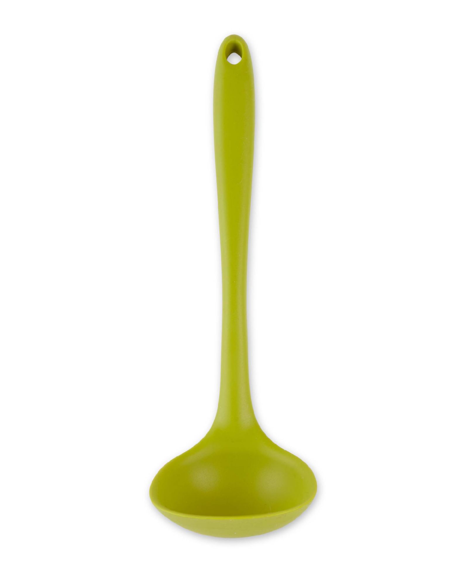 Зеленая половник RSVP International Ela Series, сталь с силиконовым покрытием, 11x3.5"