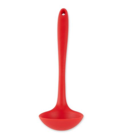 RSVP International Красная половник Ela Series, сталь с силиконовым покрытием, 11x3.5"