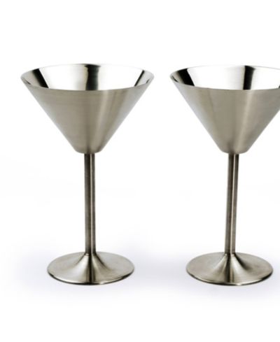RSVP International Endurance Martini Glass 2 Piece Set 4.5x7"