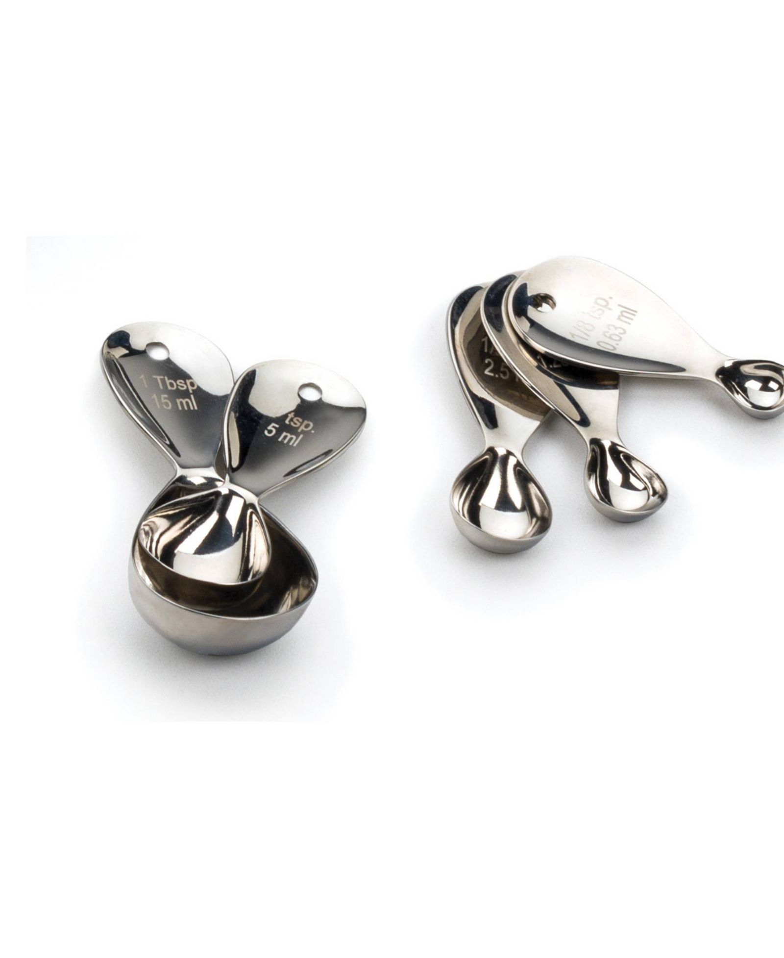 Набор из 5 мерных ложек RSVP International Endurance Stainless Steel Teardrop