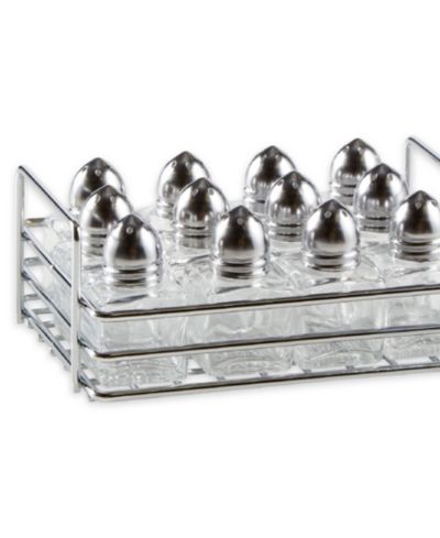Набор мини-солонок и перечниц RSVP International Glass Stainless Steel 13 Piece 1/2 Ounce Mini Salt Pepper Shaker Set