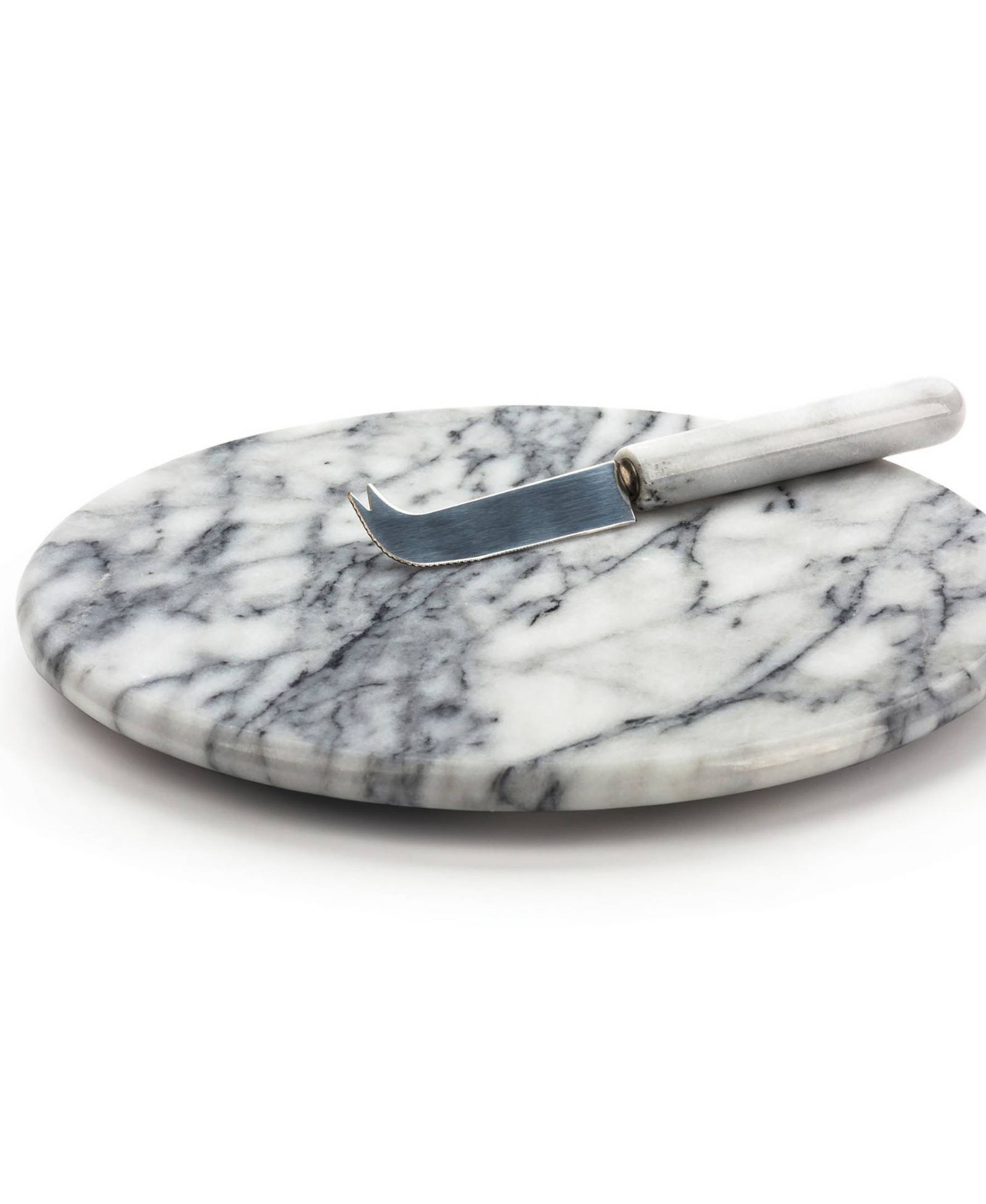 RSVP International White Marble 10" Diameter Cheese Board