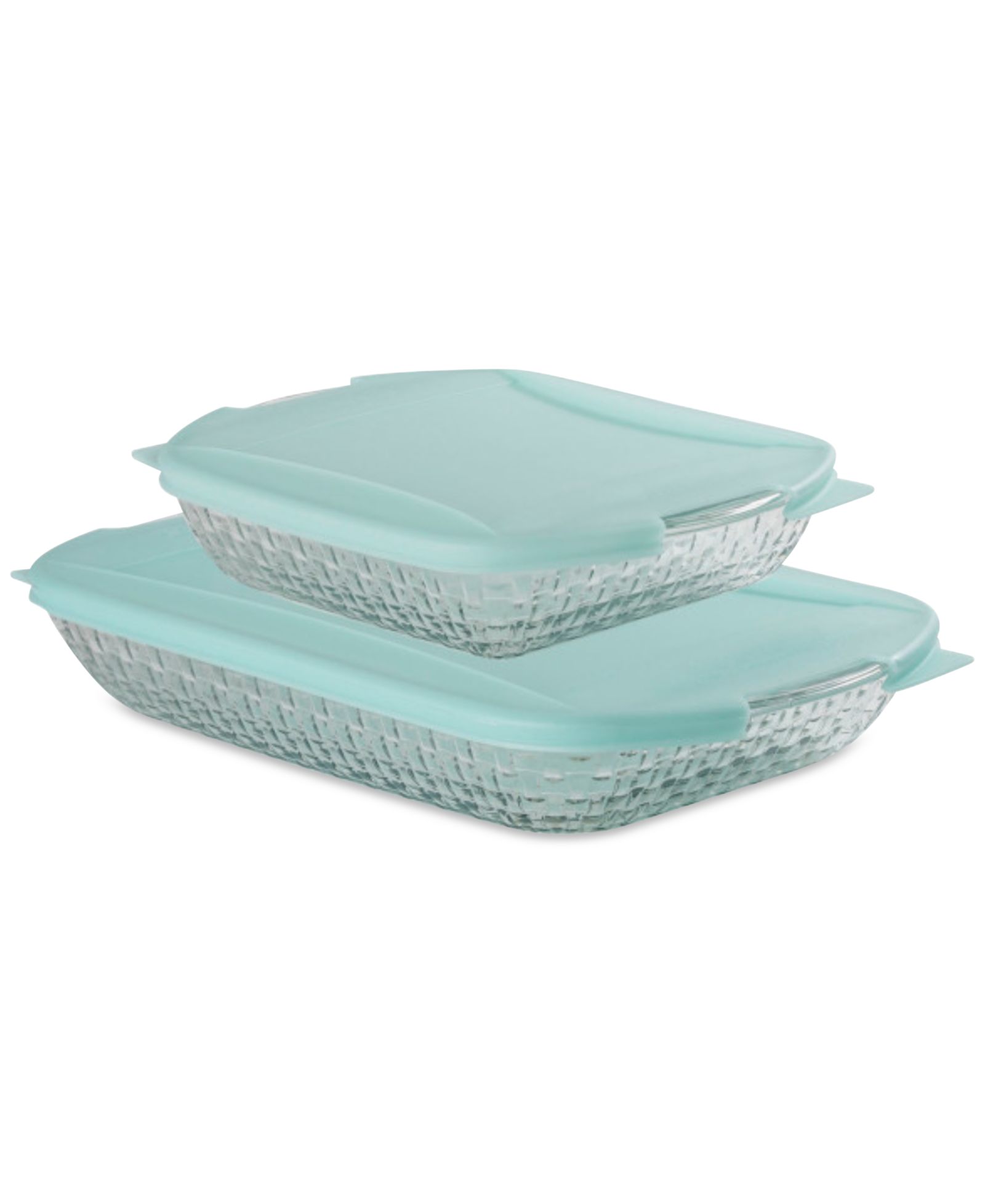 Anchor Hocking Basketweave Embossed 4-Piece Bakeware Bundle