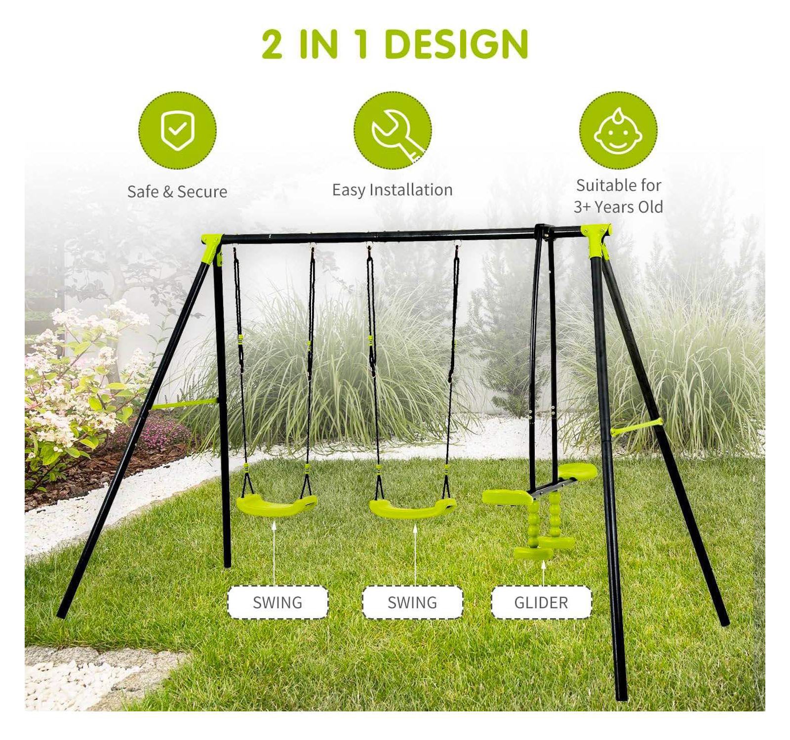 Streamdale Furniture набор из 3-х детских качелей для улицы