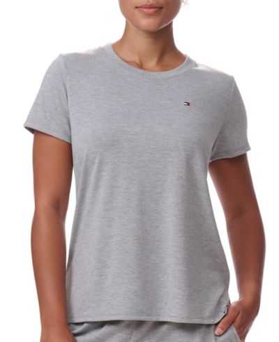 Tommy Hilfiger Женская короткая футболка для сна с круглым вырезом