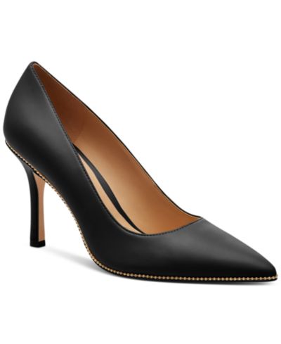 Кожаные туфли-лодочки COACH Samantha Signature Pointed-Toe
