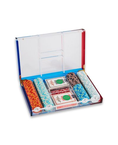 Bey-Berk Poker Set with 200 Clay Composite Chips and Poker Dice, Ages 14+