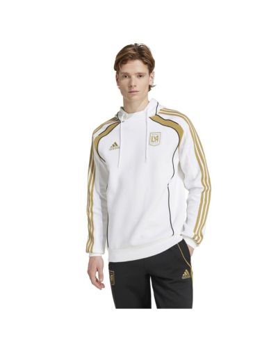 Adidas Men's White LAFC 2025 Travel Pullover Hoodie