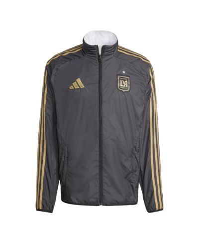 Мужская реверсивная куртка Adidas LAFC 2025 Anthem Full-Zip, Black/White