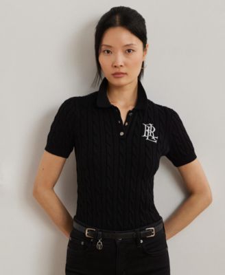 Lauren Ralph Lauren Women's Cable-Knit Sweater Polo