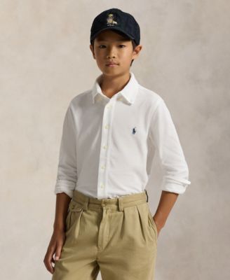 Детская хлопковая рубашка Polo Ralph Lauren