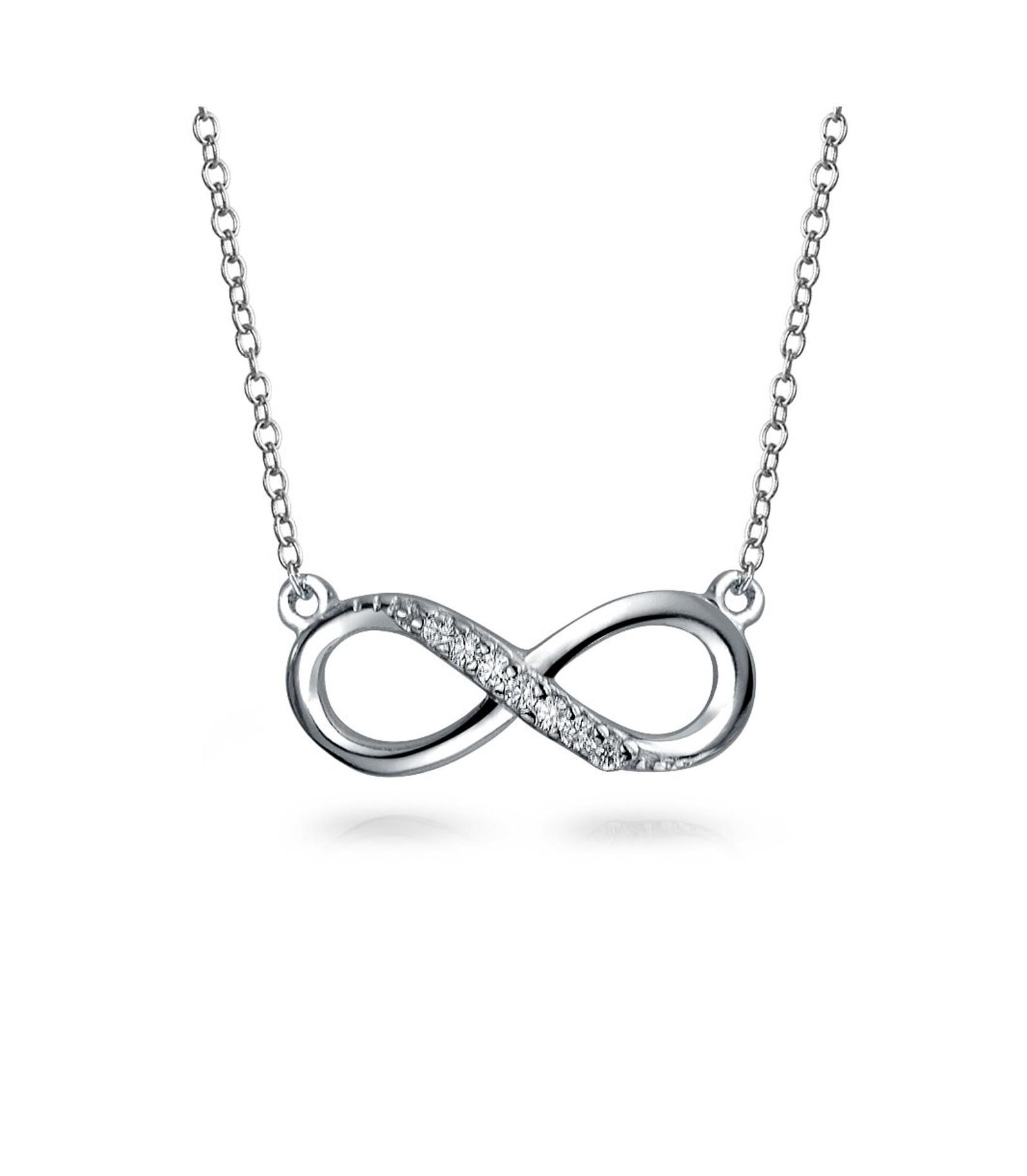 Bling Jewelry ожерелье с кулоном символ бесконечности и узла любви, стерлинговое серебро