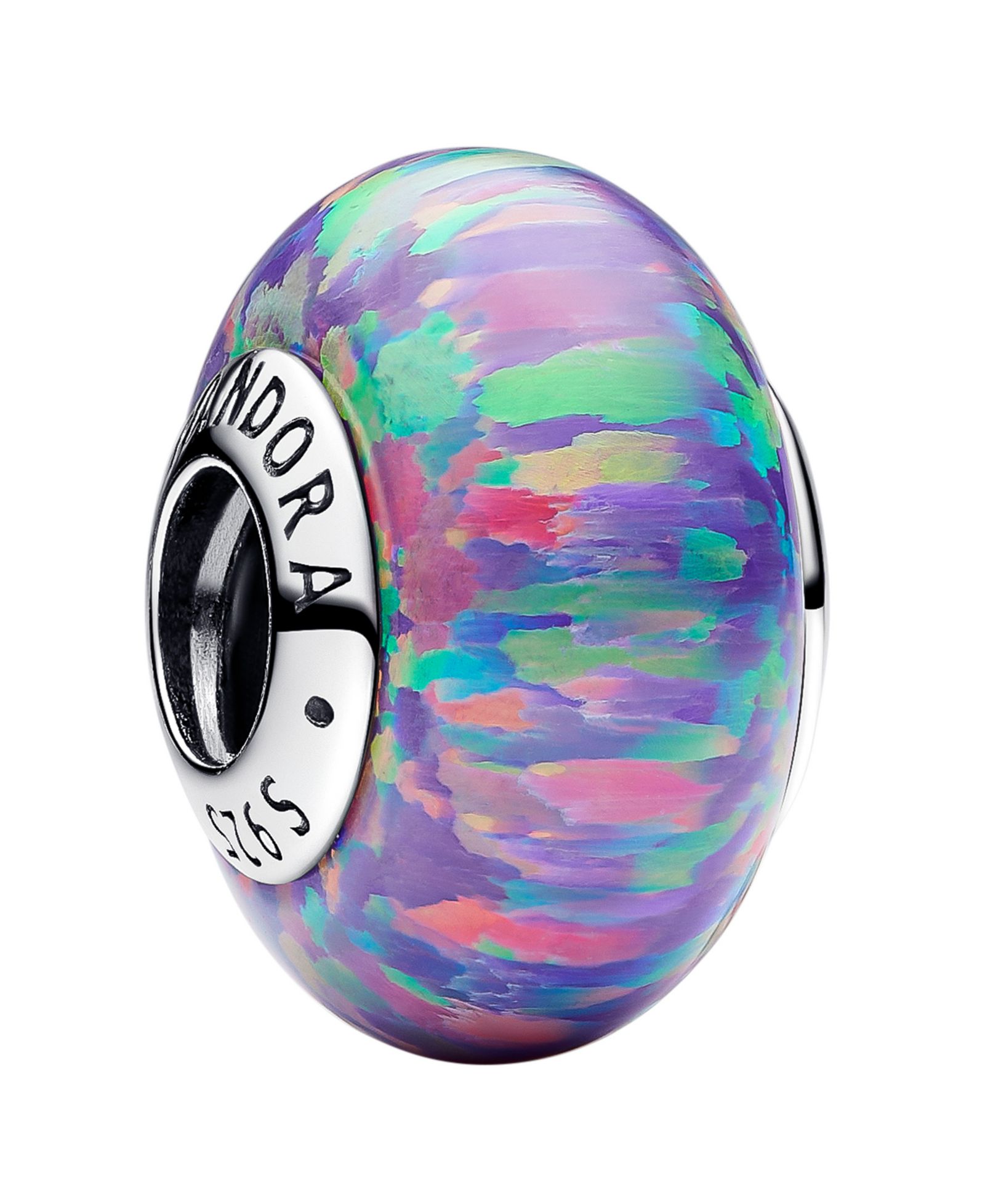 Pandora Sterling Silver Opalescent Purple Charm
