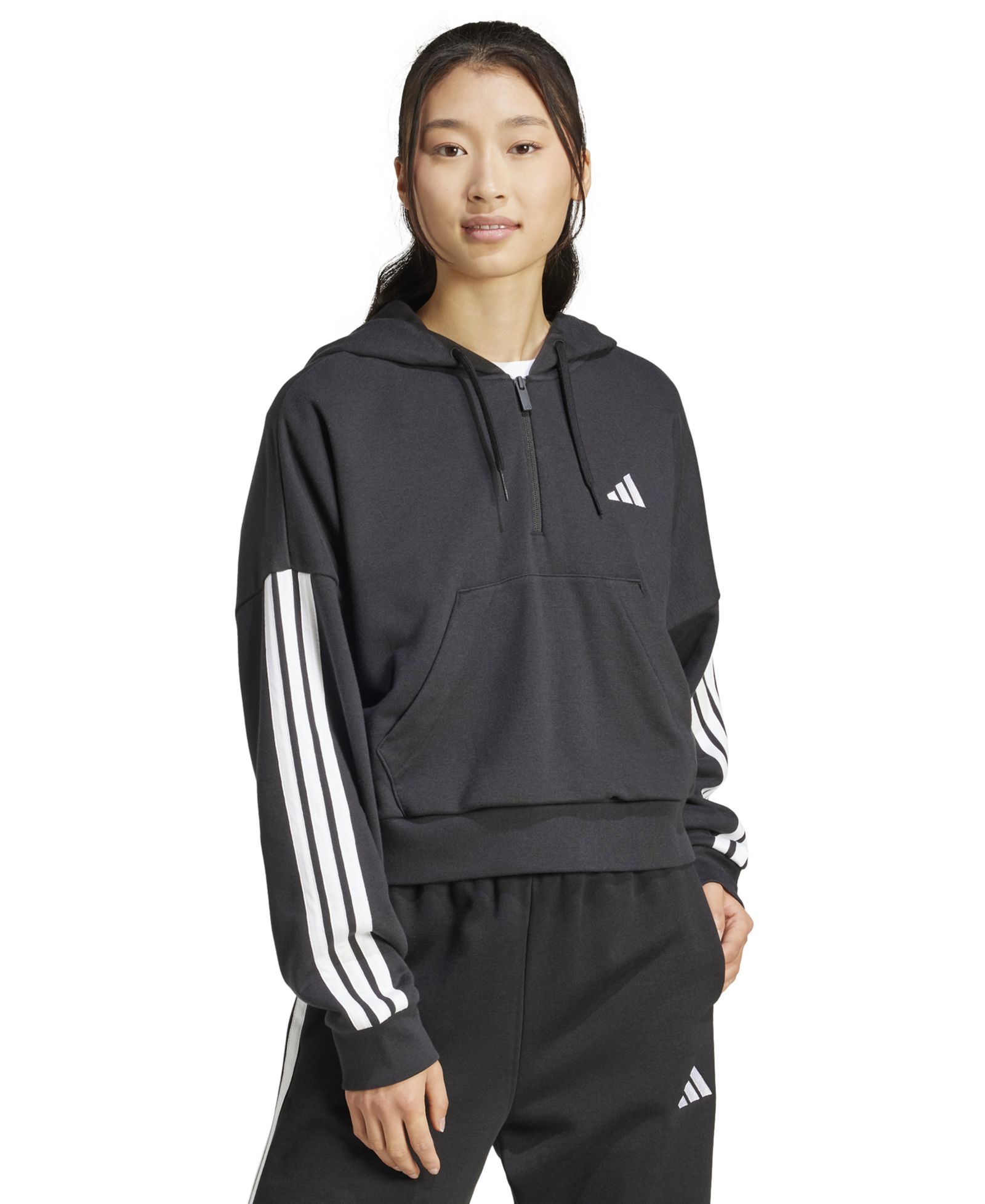 adidas Женское худи Essentials 3-Stripes French Terry на молнии