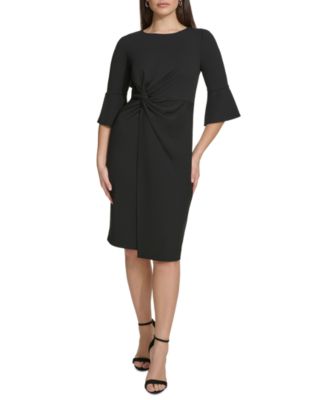 Женское платье Kensie Twist-Front Sheath с рукавами-колоколами