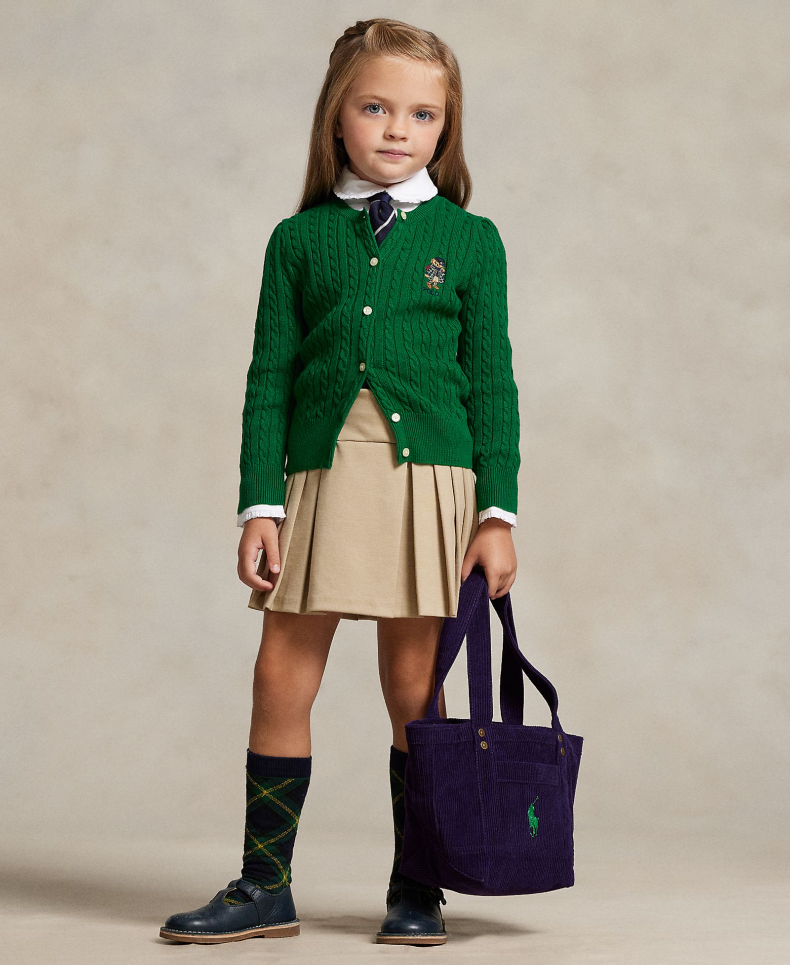 Polo Ralph Lauren Girls' 2T-6X Pleated Ponte Skort