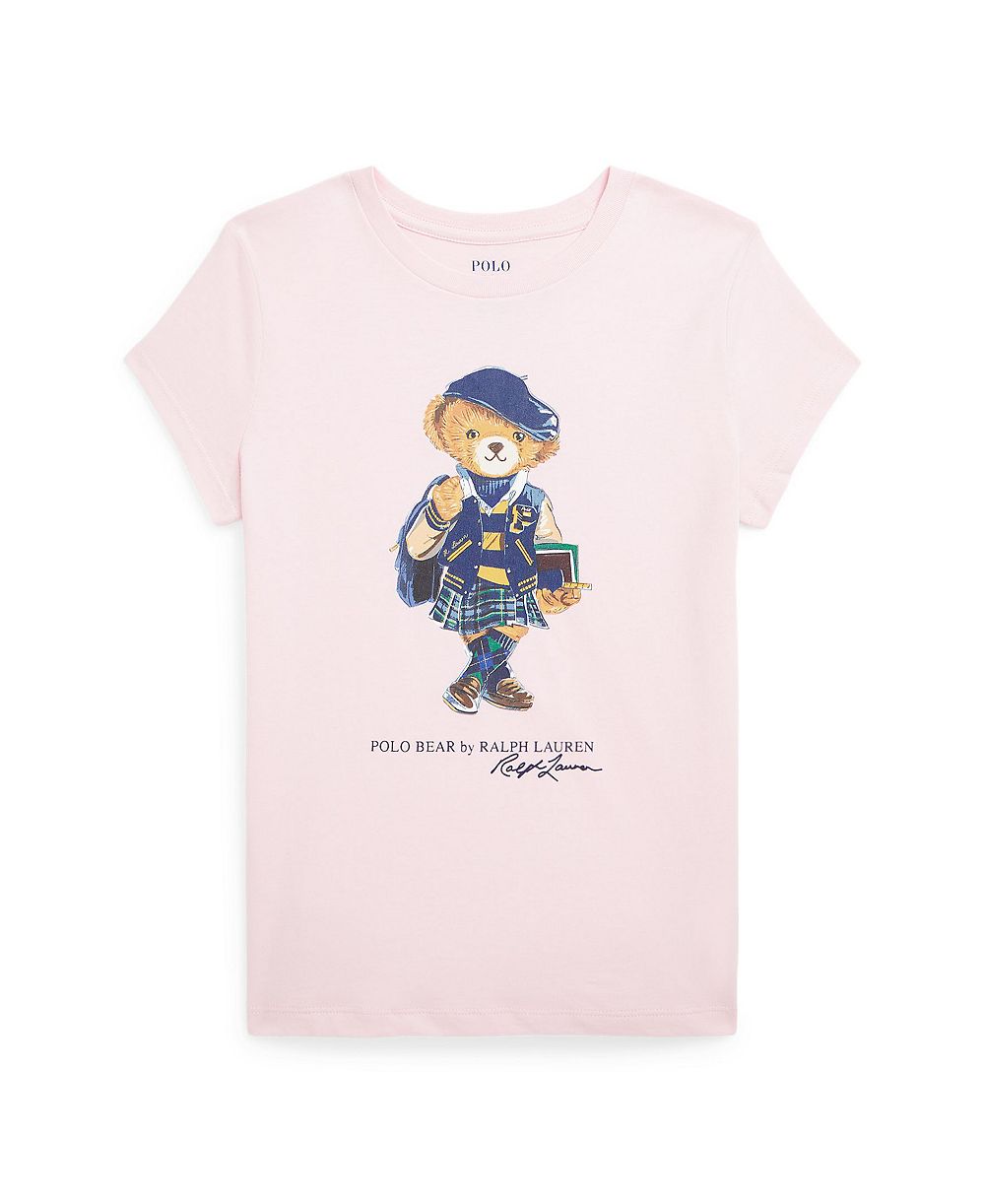 Polo Ralph Lauren Big Girls Polo Bear Cotton Jersey Tee