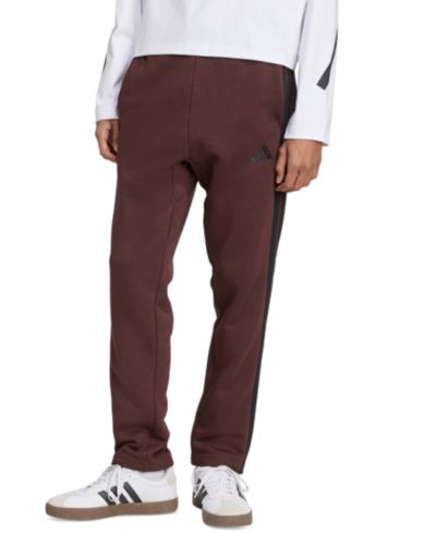 adidas Men's Essentials 3-Stripes Regular Open Hem Fleece Pants