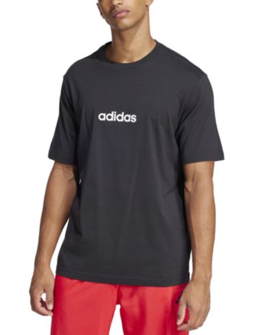 adidas Men's Essentials Linear Logo Graphic Regular-Fit T-Shirt