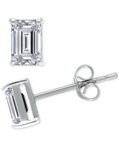 Серьги-гвоздики Giani Bernini Cubic Zirconia Baguette Solitaire