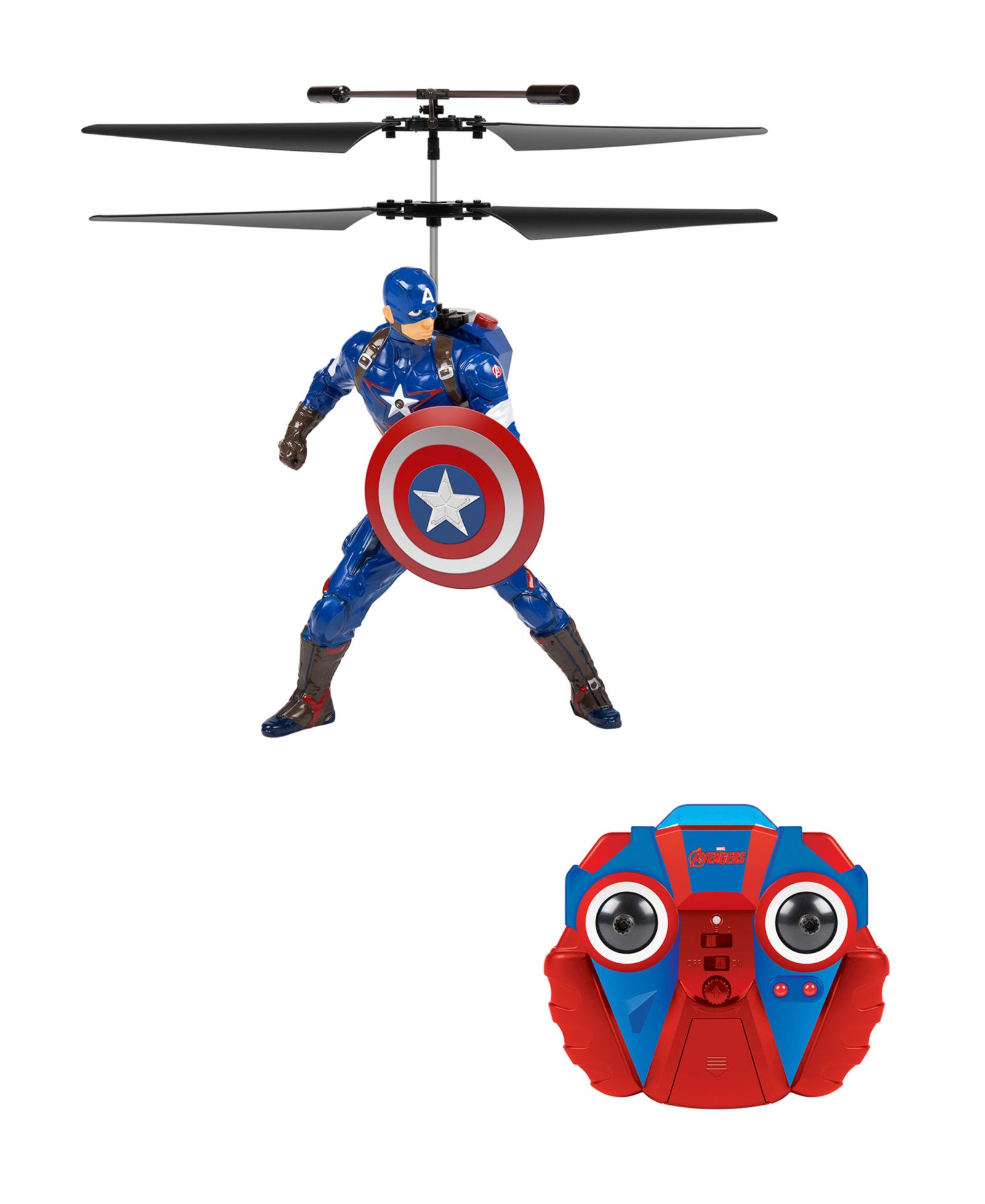 Детский радиоуправляемый вертолет World Tech Toys Marvel Avengers Captain America на инфракрасном управлении, 2 канала