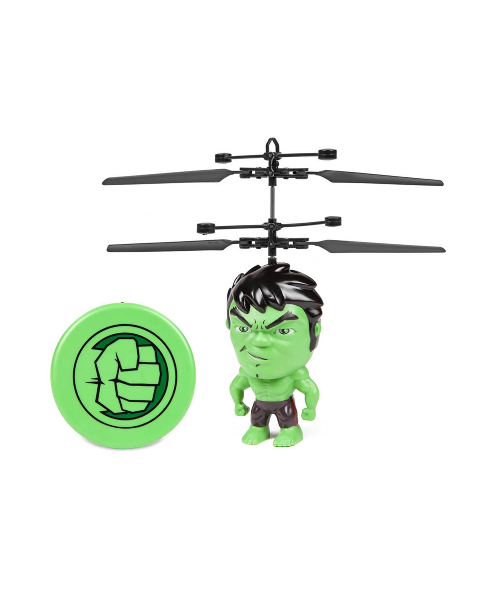World Tech Toys Marvel Hulk Remote Control Flying Figure IR Helicopter