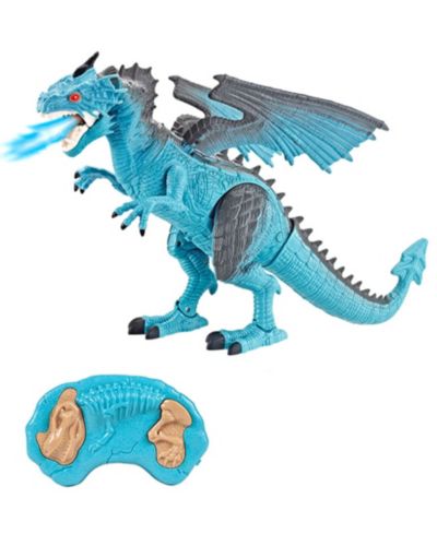 Роботизированная игрушка World Tech Toys Monster World Blue Dragon Electric Walking Smoking RC Monster
