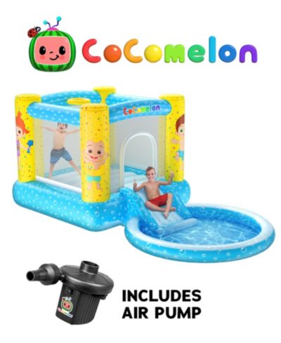 World Tech Toys надувной батут Moonbug Cocomelon со слайдом и бассейном