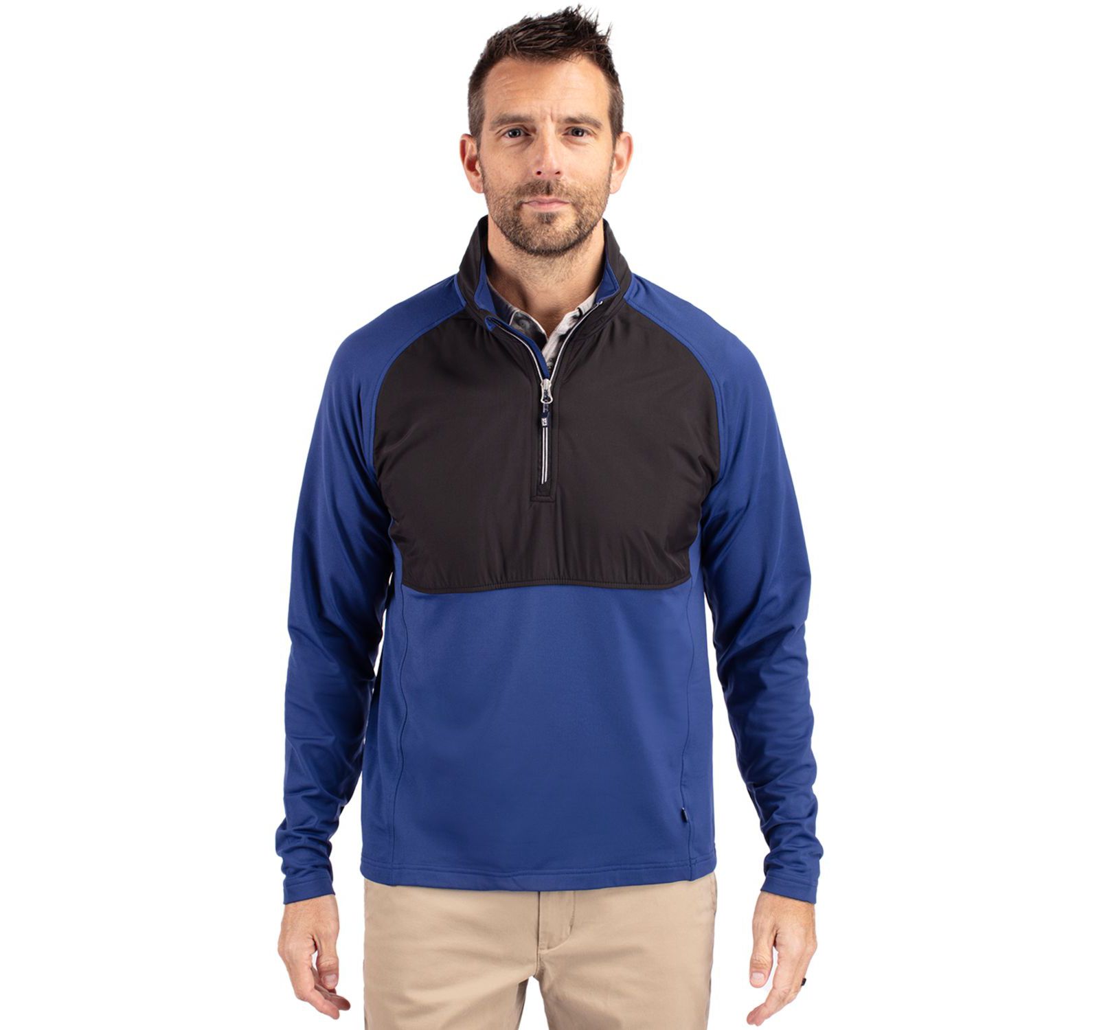 Мужская куртка Cutter & Buck Adapt Eco Knit Hybrid Recycled Quarter Zip