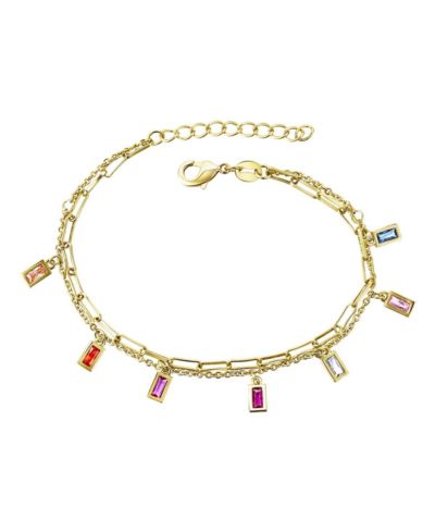GiGiGirl Браслет с разноцветными шармами из кубического циркония Brilliant Rainbow
