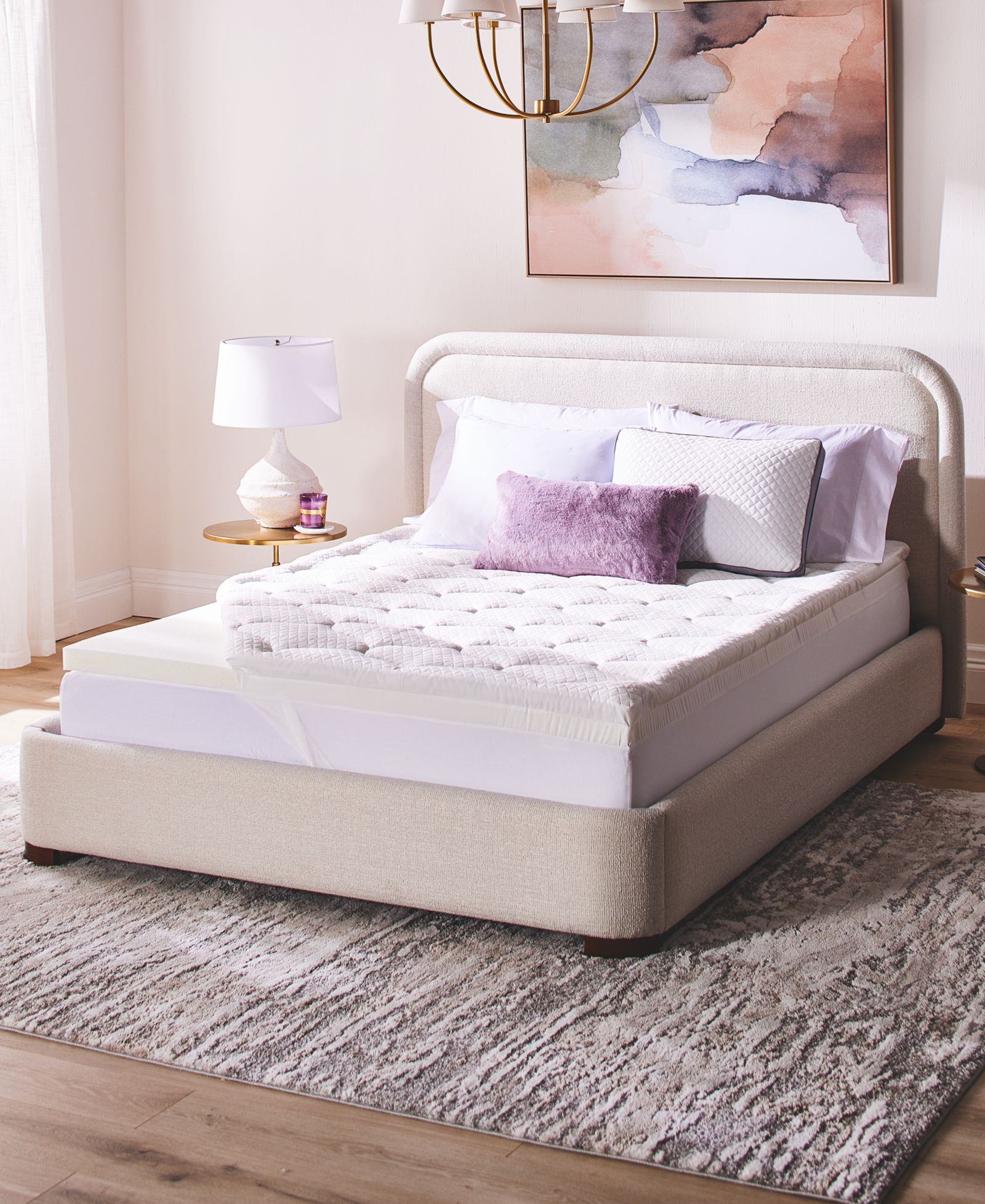 Топпер для матраса Serta 4-inch Layered Luxury Memory Foam, Twin XL