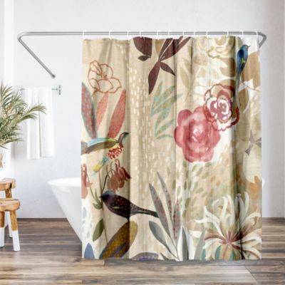 Americanflat Floral Shower Curtain by PI Creative Art, 71" x 74"