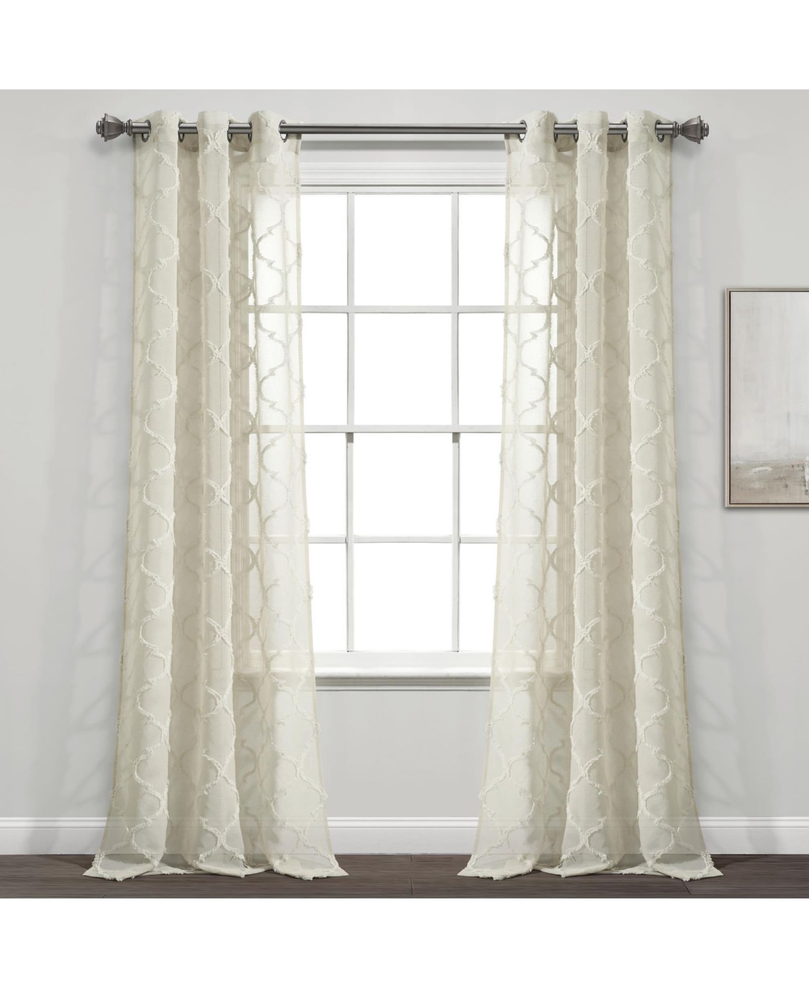 Тюль для окон Lush Decor Avon Trellis Grommet Sheer