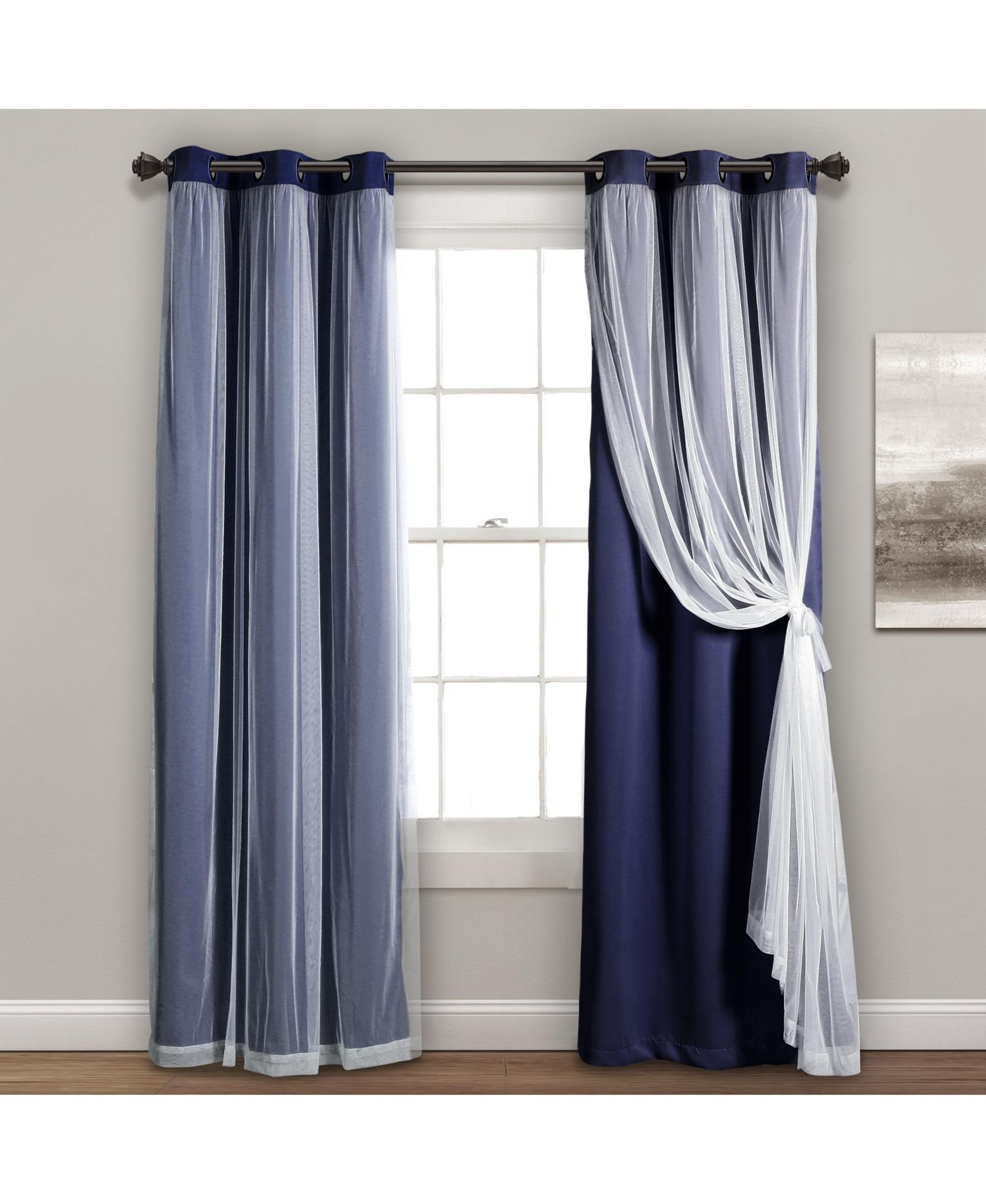 Шторы Lush Decor Grommet Sheer Panels с подкладкой Blackout