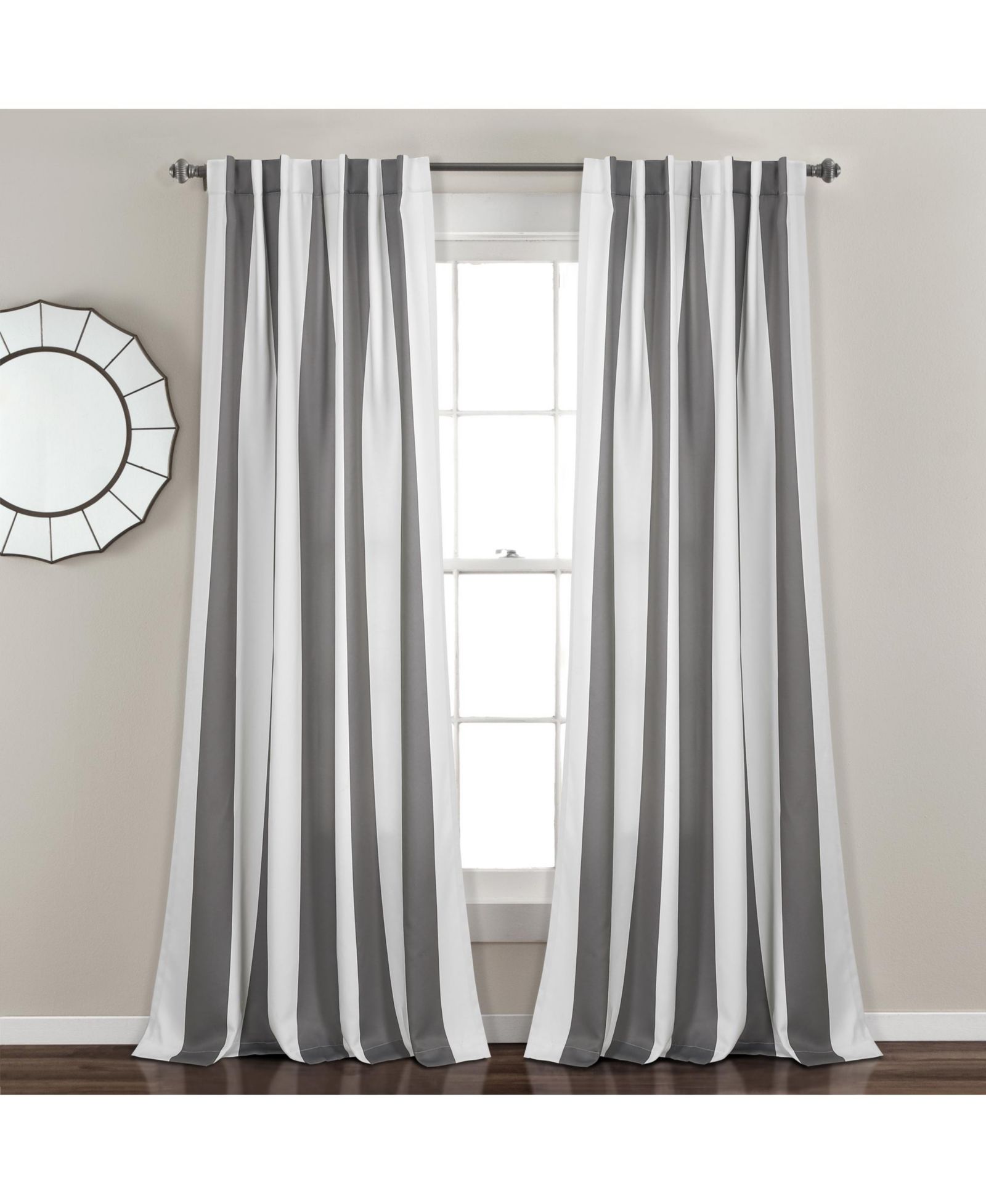 Lush Decor Wilbur Stripe Light Filtering Window Curtain Panels