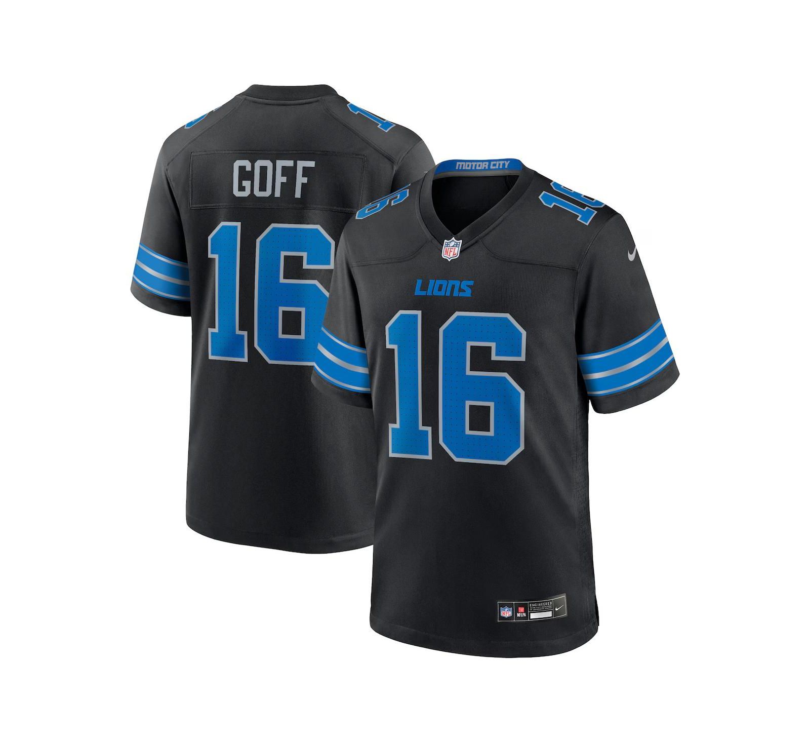 Мужская джерси Nike Men's Jared Goff Detroit Lions 2nd Alternate Game