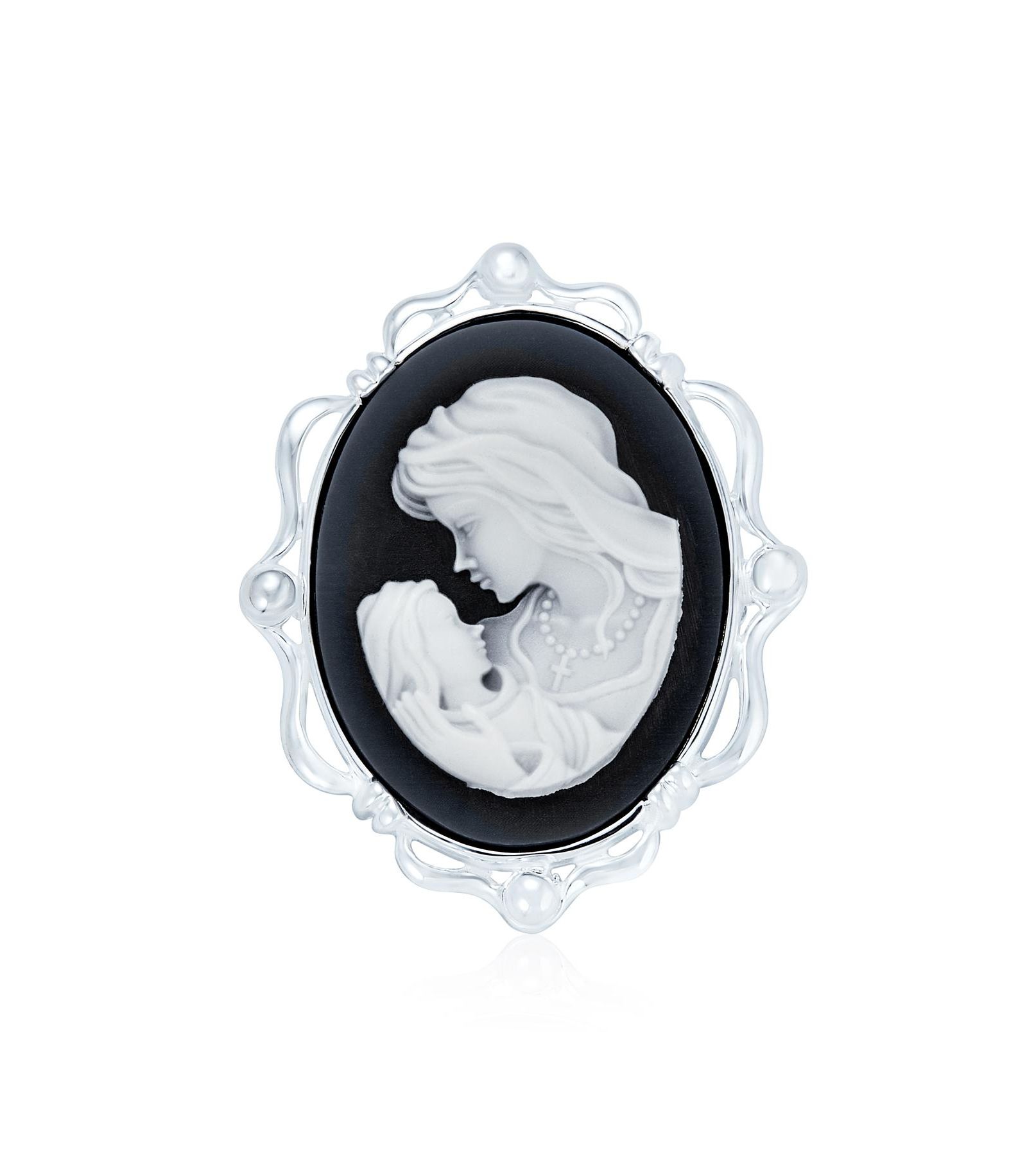 Брошь-кулон Bling Jewelry в викторианском стиле с камеой из смолы