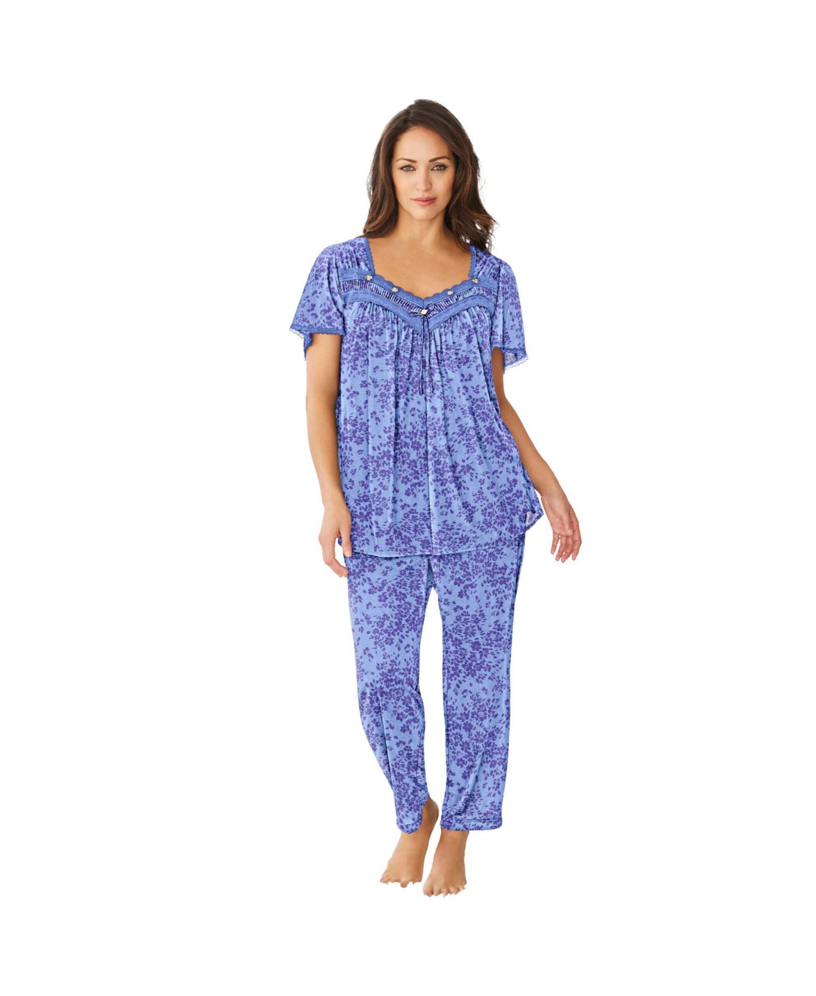 Only Neccessities Women's Only Necessities Silky 2-Piece PJ Set